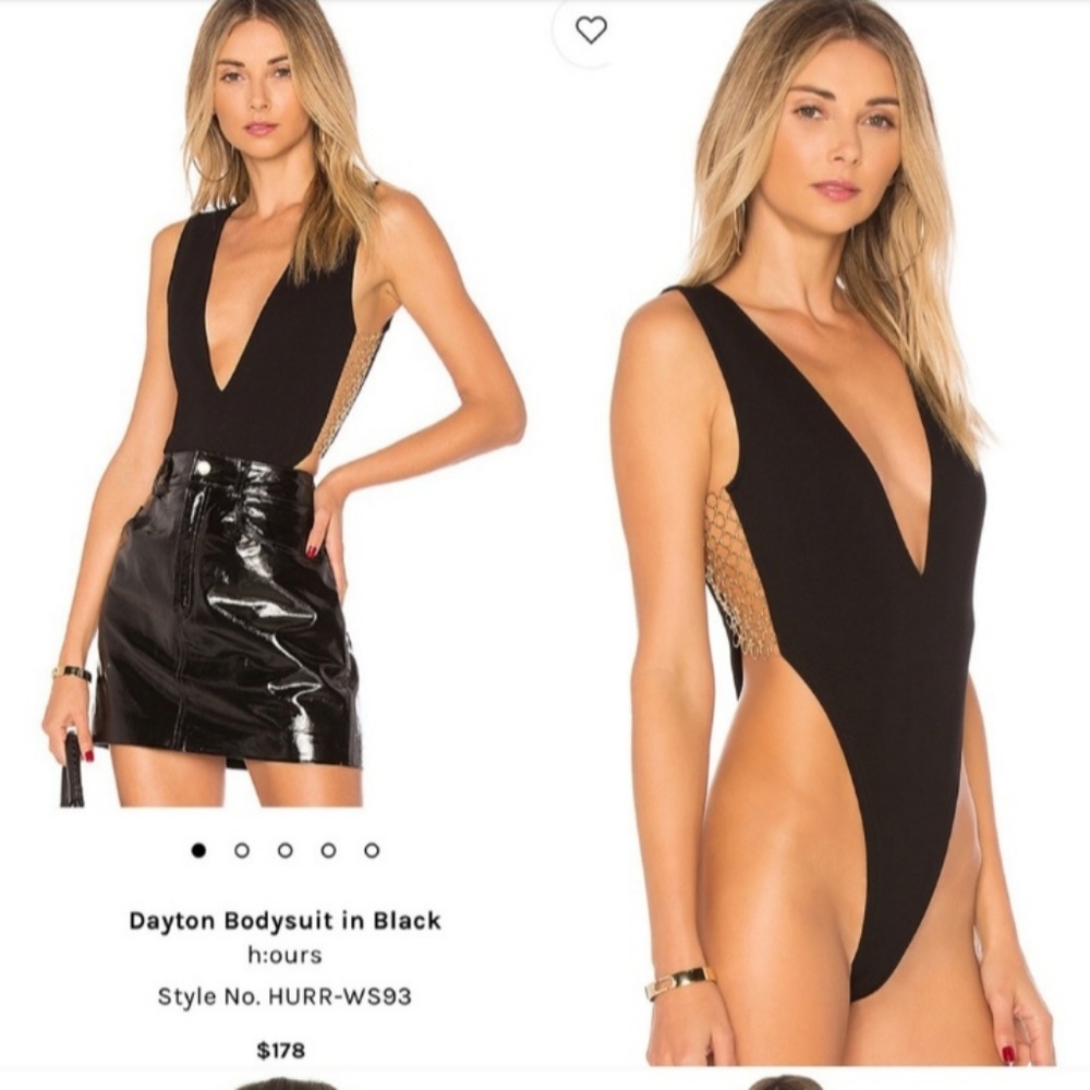 Revolve H:ours Gold Chain Link bodysuit